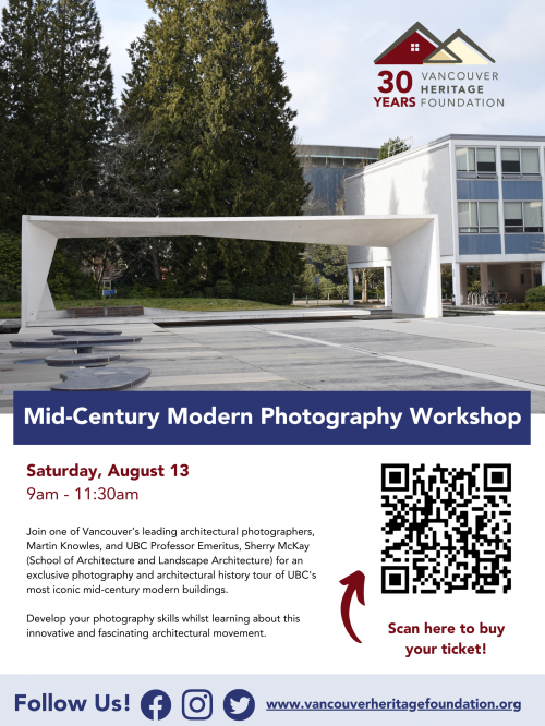 Mid-Century Modern Architectural Photography Workshop & Tour at UBC – 2022.08.13