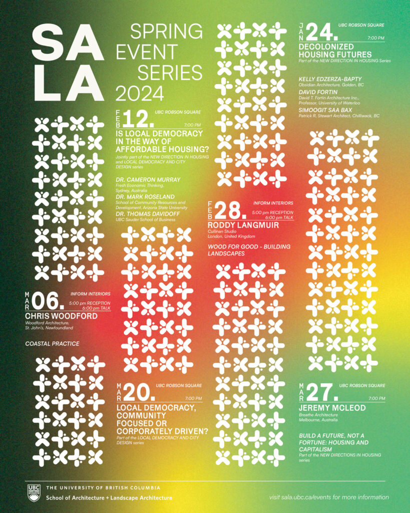 UBC SALA announces their 2024 Spring Event Series.