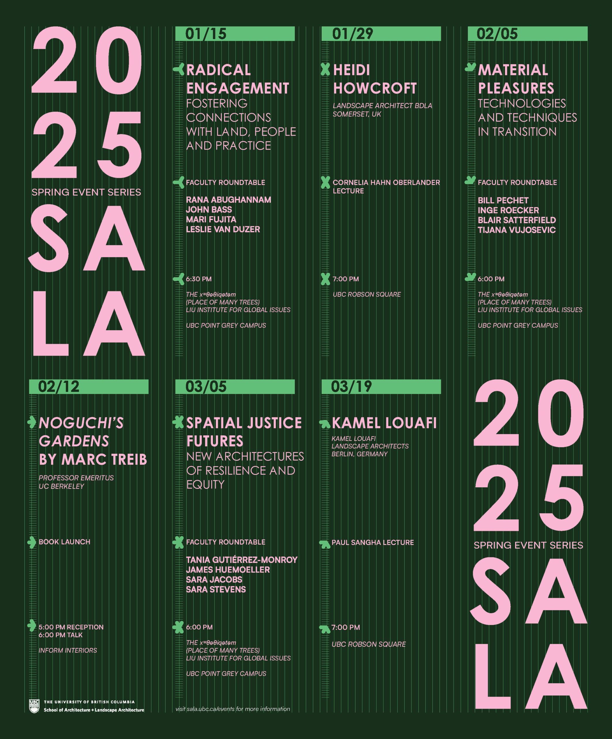 UBC SALA 2025 Spring Event Series