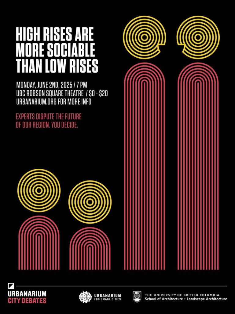 Urbanarium City Debate #19: HIGH RISES ARE MORE SOCIABLE THAN LOW RISES.