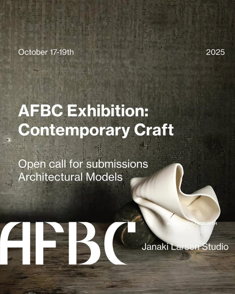 AFBC presents an exhibition of contemporary craft in partnership with Janaki Larsen Studio.